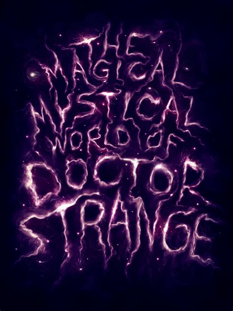 Dr Strange Typographic Illustration on Behance