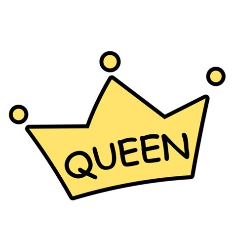 Queen Cartoon Crown Sticker - Sticker Mania