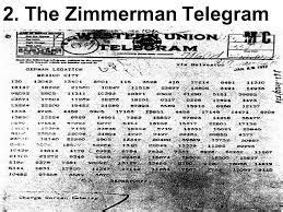 Zimmerman Note was a diplomatic proposal from the Germany for Mexico to join an alliance with ...