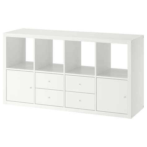 KALLAX étagère avec 4 accessoires, blanc, 77x147 cm - IKEA