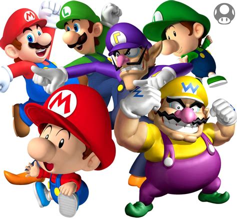 Baby Mario, Mario, Luigi, Waluigi, Baby Luigi & Wario Mario Wii, Mario Y Luigi, Mario Games, Wii ...