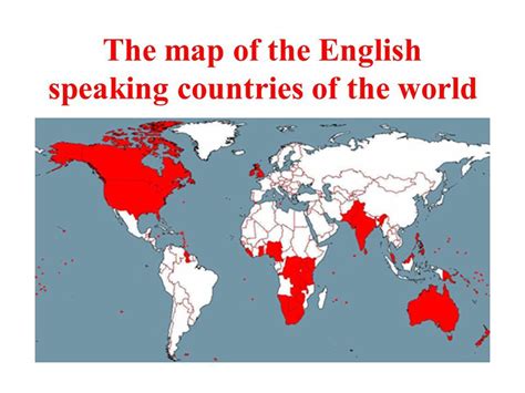 English Speaking Countries In The World Map