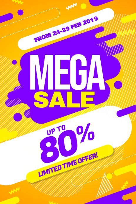 Modern Big Sale Discount Promotion Poster Flyer Template | Sale poster, Discount sale design ...