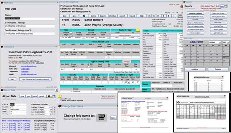 Download free Electronic Pilot Logbook 2007 by e-pilotworld software 65104