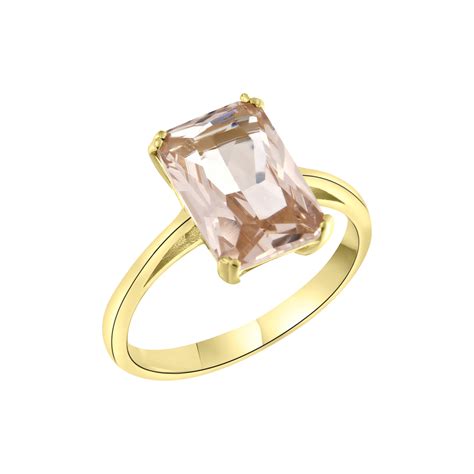 Ring in yellow gold K14, with morganite. | Jewellery, Watches, Volos | Glavinis Kosmima