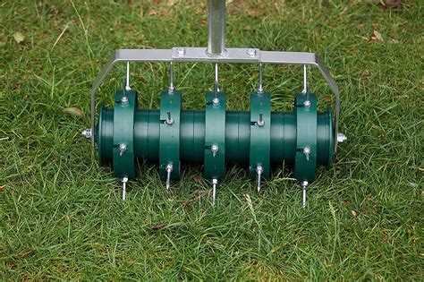 Buy Osaava Manual Rolling Lawn Aerator 18-inch Garden Yard Rotary Push ...