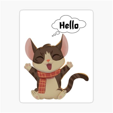 "Hello sticker." Sticker for Sale by Preetydesign | Redbubble