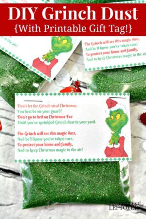 Grinch Dust with Printable Gift Tags with Grinch Dust Poem