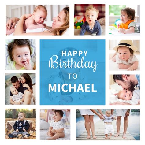 Birthday Photo Collage Template