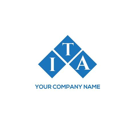 ITA letter logo design on white background. ITA creative initials ...