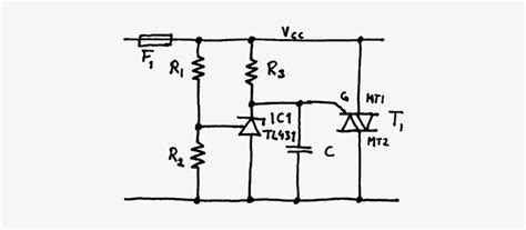 Crowbar Circuit Using Tl431 And Triac - Tl431 Crowbar Circuit - 483x300 PNG Download - PNGkit