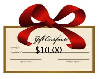 $10 Gift Certificate-907