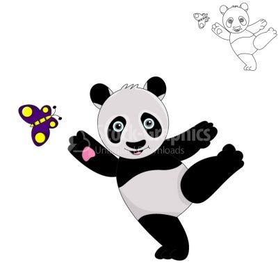 Panda Dance - Illustration - Animals And Pets - Stock Graphics