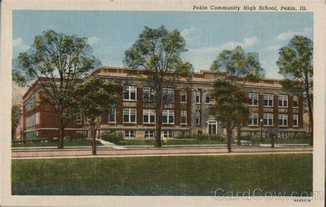 Community High School Pekin, IL Postcard