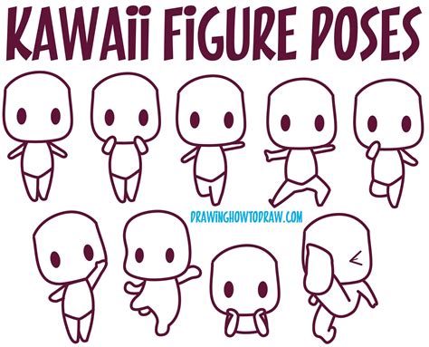 A Reference to Kawaii Bodies / Kawaii Body Poses | Drawing kawaii ...