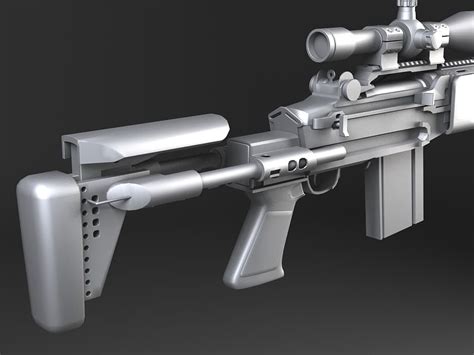 M14 EBR Sniper Rifle - 3D Model by SQUIR