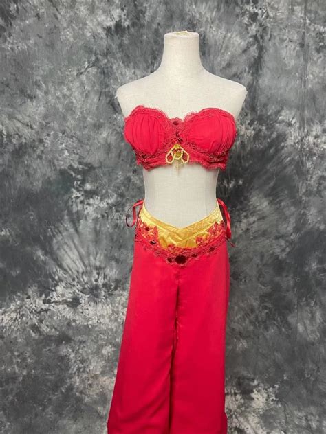 Disney Dress Aladdin Princess Dress Jasmine Red Costume Adult - Etsy UK