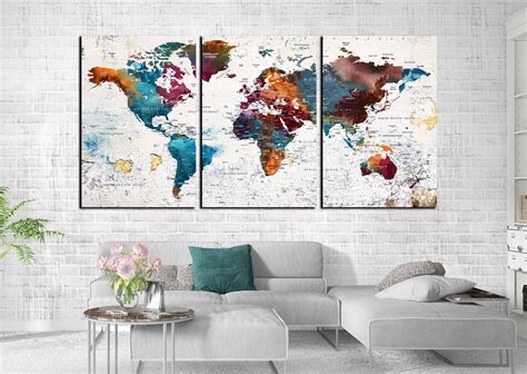 World Wall Map Canvas