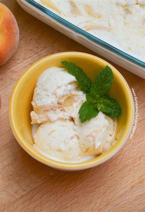 Homemade Peach Ice Cream - What the Fork