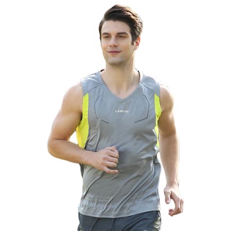 New arrival Fitness Mens sports Sleeveless Shirt running Vests quick ...