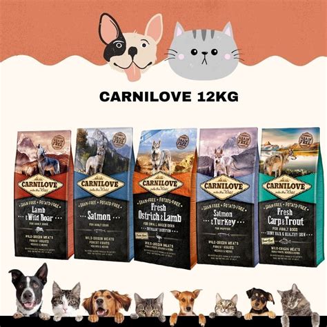 Ready Stock Carnilove Dog Food 12kg - Salmon & Turkey, Salmon, Lamb ...