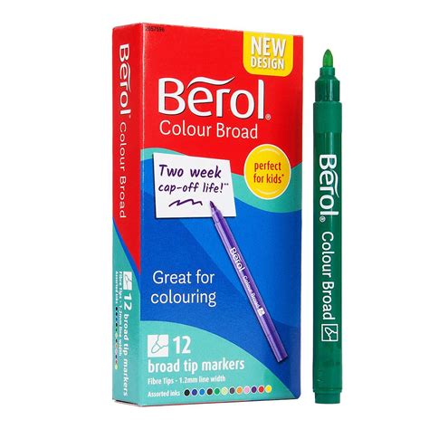 Berol Colour Broad Tip Markers 1.2 mm 12 set | Markersnpens.com