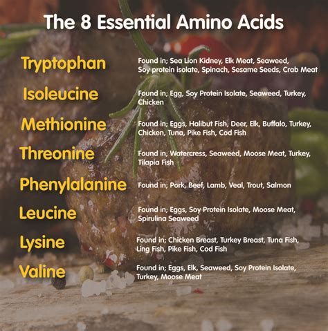 The Essential 8 Amino Acids and Where They Can Be Found | #aminoacidebenefits #aminoacids ...