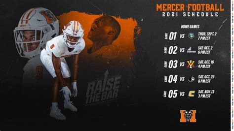 Mercer announces kickoff times for home football games - The Den