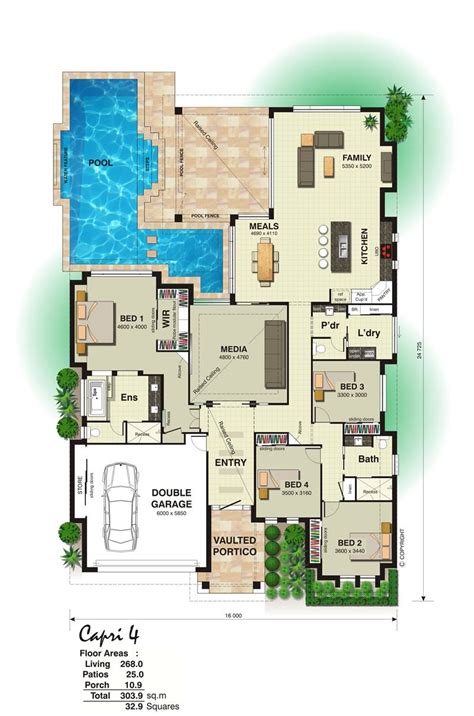 floor plans with indoor pool Pool ak0 floorplan - Exterior Colour Paint