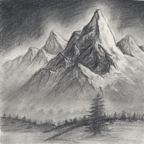 Mountain Landscape Sketch at PaintingValley.com | Explore collection of Mountain Landscape Sketch