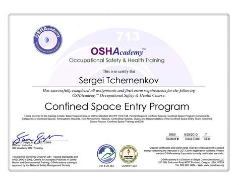 Confined Space Training Certificate Template | EmetOnlineBlog