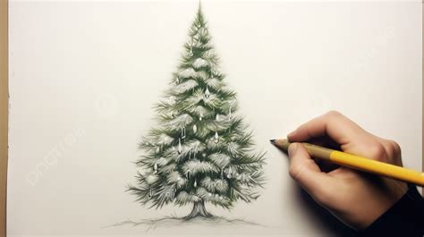 How To Draw A Christmas Tree From A Pencil Background, Picture Of Christmas Tree Drawing ...