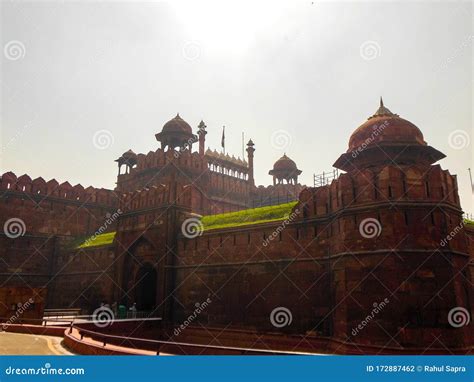 Colourful Old Architecture Inside Red Fort in Delhi India, Famous Red ...