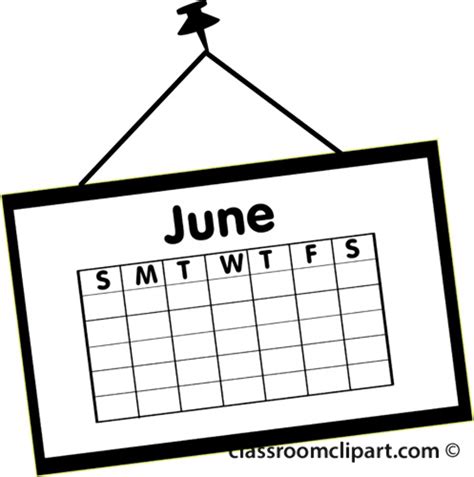 June Calendar Clip Art