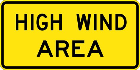 High Wind Area | Road Signs | USS