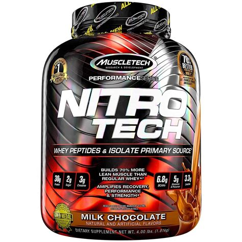 MuscleTech NitroTech Performance Series Whey Isolate Chocolate 4lb ...