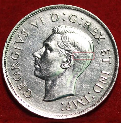 Uncirculated 1944 Canada 50 Cents Silver Foreign Coin S/h