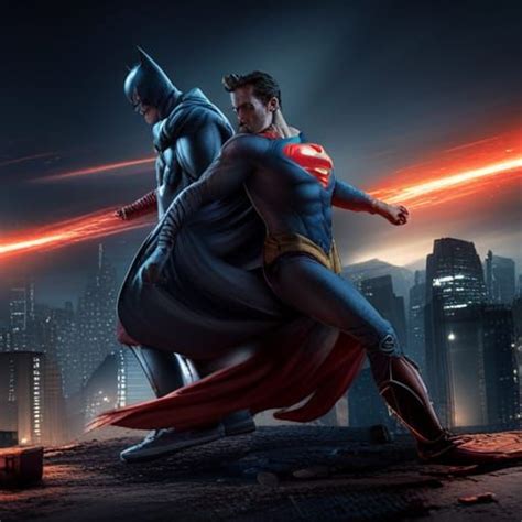 batman fighting superman - AI Generated Artwork - NightCafe Creator