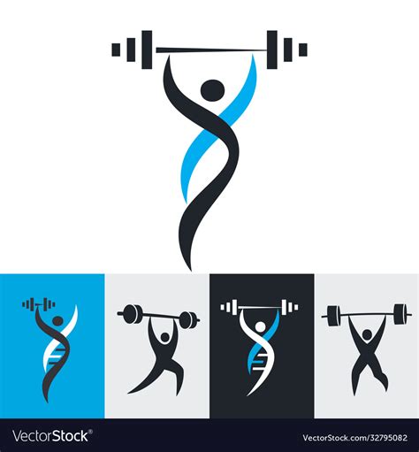 Health and fitness logos Royalty Free Vector Image