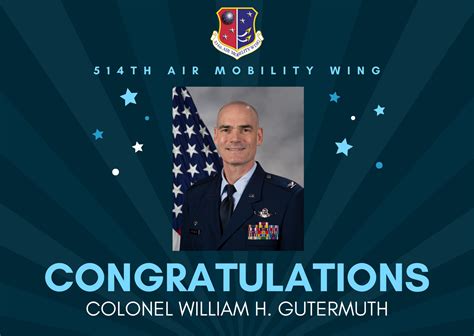 Col. William Gutermuth selected as next Freedom Wing commander > 514th Air Mobility Wing > Display