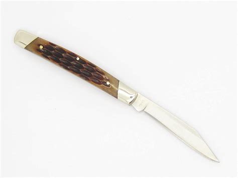 Buck 379 Solo Single Blade Brown Cow Bone Handle Pen Small Folding ...