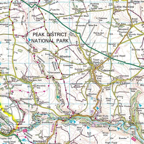 Wall Maps - Peak District - UK National Park Wall Map