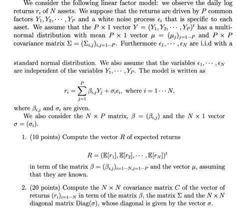 Solved We consider the following linear factor model: we | Chegg.com