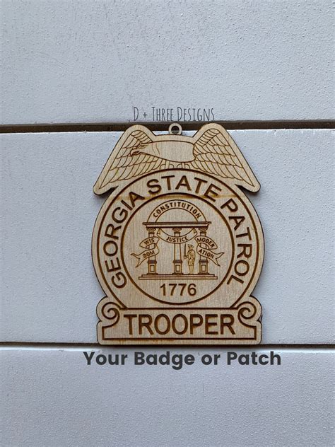 Georgia State Trooper Personalized Police Badge Ornament or - Etsy