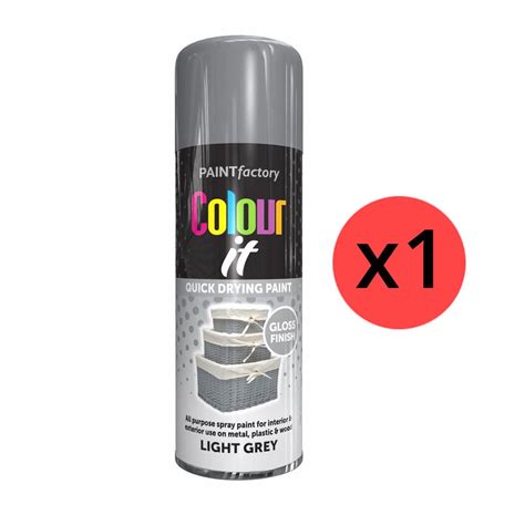 1 x Light Grey Gloss Spray Paint Aerosol Auto Car Lacquer Wood Metal 400ml | eBay