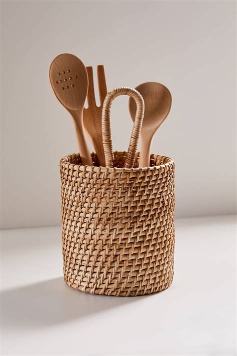 Basket Utensil Holder | Utensil holder, Utensils holder diy, Utensil