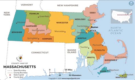 Massachusetts County Map | Massachusetts Counties