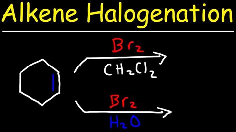 Halogenation of Alkenes & Halohydrin Formation Reaction Mechanism - YouTube