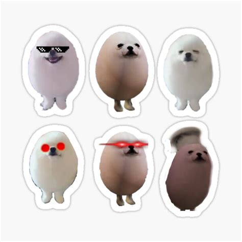 "Different versions Egg Dog sticker pack" Sticker for Sale by ...