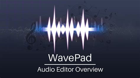 WavePad Audio Editor Tutorial | Overview - YouTube